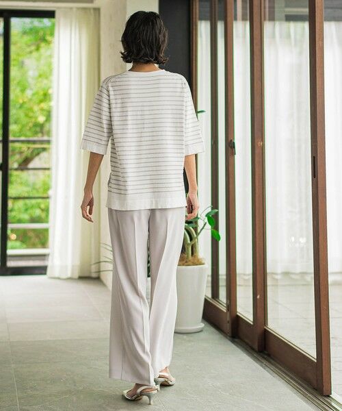 la.f...(大きいサイズ) / ラ・エフ(おおきいサイズ) ニット・セーター | 【大きいサイズ】Tシャツ風ボーダーニットプルオーバー≪手洗い可能≫ | 詳細15