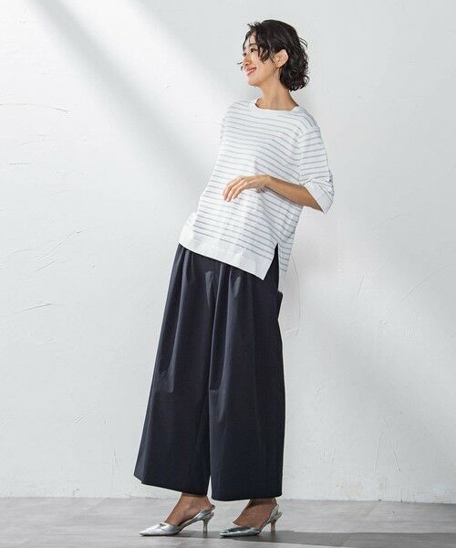 la.f...(大きいサイズ) / ラ・エフ(おおきいサイズ) ニット・セーター | 【大きいサイズ】Tシャツ風ボーダーニットプルオーバー≪手洗い可能≫ | 詳細21