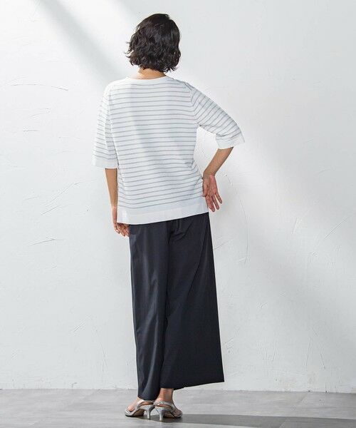 la.f...(大きいサイズ) / ラ・エフ(おおきいサイズ) ニット・セーター | 【大きいサイズ】Tシャツ風ボーダーニットプルオーバー≪手洗い可能≫ | 詳細22