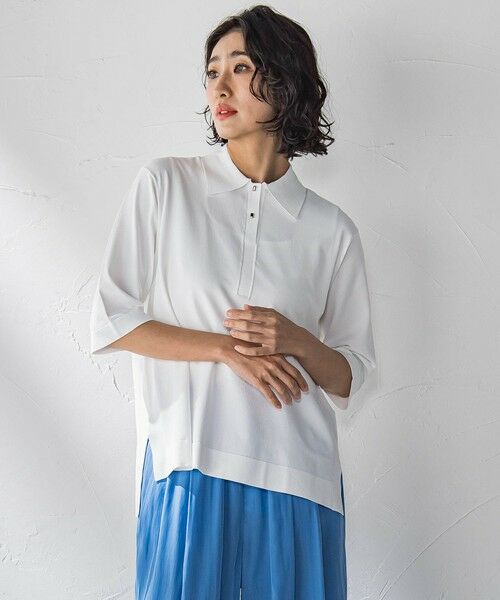 la.f...(大きいサイズ) / ラ・エフ(おおきいサイズ) ニット・セーター | 【大きいサイズ】襟付きニット≪手洗い可能≫ | 詳細1