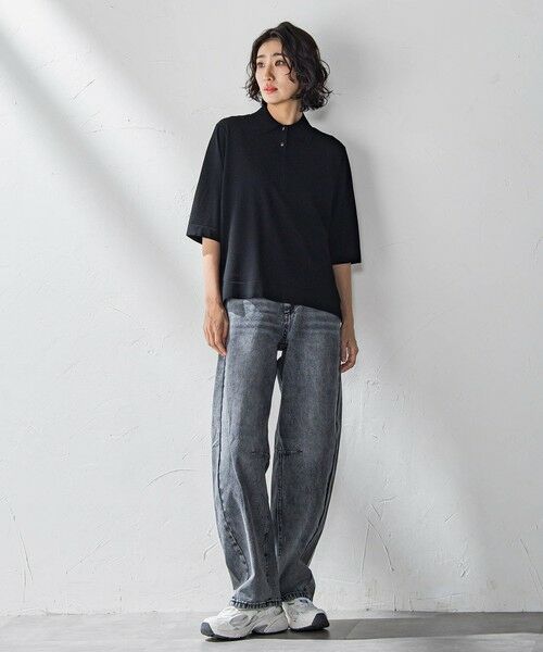 la.f...(大きいサイズ) / ラ・エフ(おおきいサイズ) ニット・セーター | 【大きいサイズ】襟付きニット≪手洗い可能≫ | 詳細14