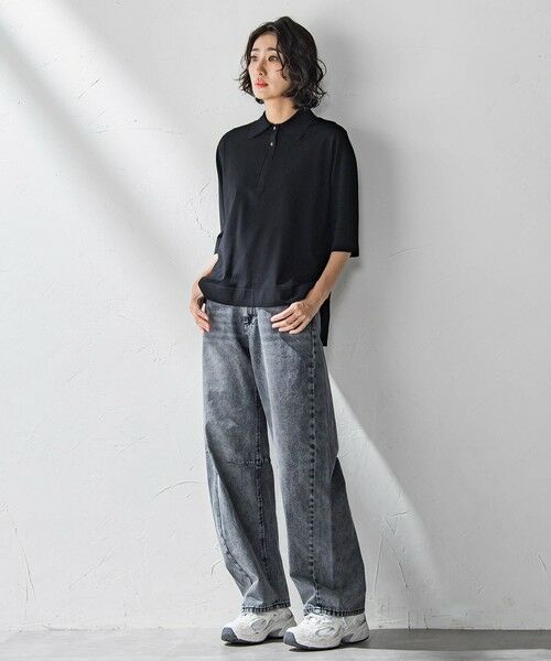 la.f...(大きいサイズ) / ラ・エフ(おおきいサイズ) ニット・セーター | 【大きいサイズ】襟付きニット≪手洗い可能≫ | 詳細15