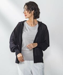 la.f...(大きいサイズ) / ラ・エフ(おおきいサイズ) ニット・セーター | 【大きいサイズ】シアーラメニットパーカー≪手洗い可能≫