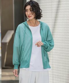 la.f...(大きいサイズ) / ラ・エフ(おおきいサイズ) ニット・セーター | 【大きいサイズ】シアーラメニットパーカー≪手洗い可能≫