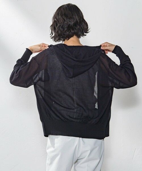 la.f...(大きいサイズ) / ラ・エフ(おおきいサイズ) ニット・セーター | 【大きいサイズ】シアーラメニットパーカー≪手洗い可能≫ | 詳細2