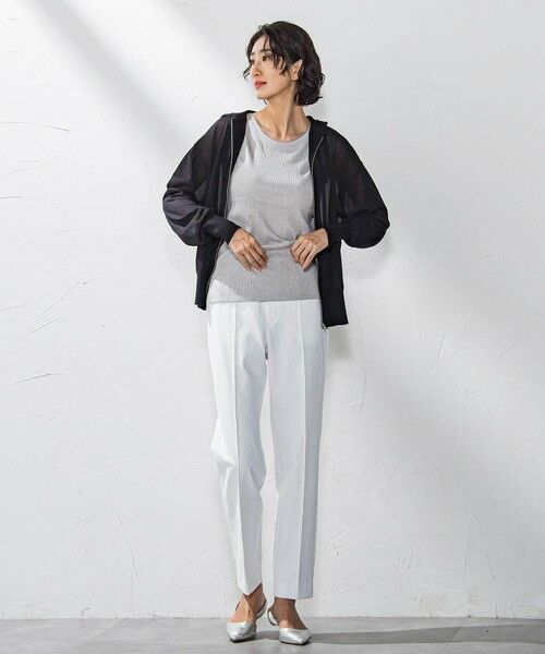 la.f...(大きいサイズ) / ラ・エフ(おおきいサイズ) ニット・セーター | 【大きいサイズ】シアーラメニットパーカー≪手洗い可能≫ | 詳細5