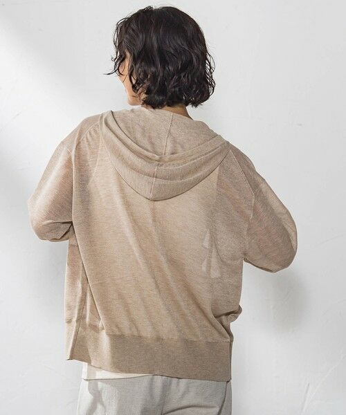 la.f...(大きいサイズ) / ラ・エフ(おおきいサイズ) ニット・セーター | 【大きいサイズ】シアーラメニットパーカー≪手洗い可能≫ | 詳細9