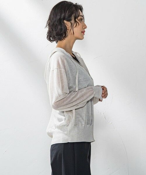 la.f...(大きいサイズ) / ラ・エフ(おおきいサイズ) ニット・セーター | 【大きいサイズ】シアーラメニットパーカー≪手洗い可能≫ | 詳細25