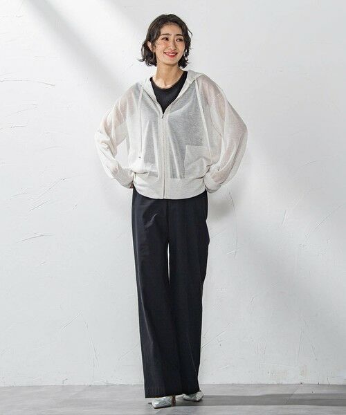 la.f...(大きいサイズ) / ラ・エフ(おおきいサイズ) ニット・セーター | 【大きいサイズ】シアーラメニットパーカー≪手洗い可能≫ | 詳細29