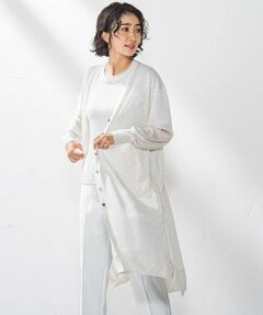 la.f...(大きいサイズ) / ラ・エフ(おおきいサイズ) カーディガン・ボレロ | 【大きいサイズ】シアーラメニット≪手洗い可能≫