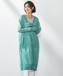 la.f...(大きいサイズ) / ラ・エフ(おおきいサイズ) カーディガン・ボレロ | 【大きいサイズ】シアーラメニット≪手洗い可能≫