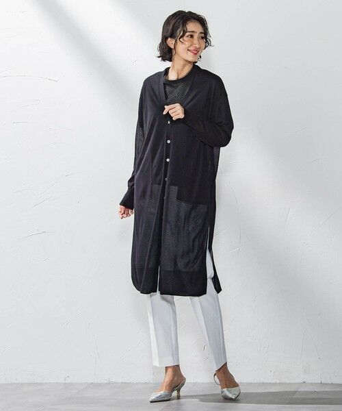 la.f...(大きいサイズ) / ラ・エフ(おおきいサイズ) カーディガン・ボレロ | 【大きいサイズ】シアーラメニット≪手洗い可能≫ | 詳細4