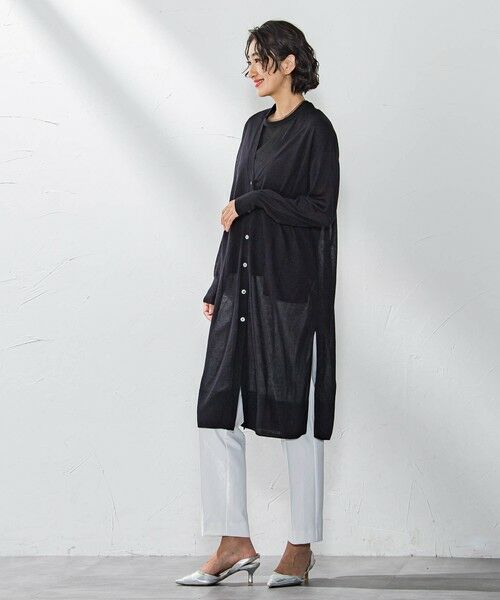 la.f...(大きいサイズ) / ラ・エフ(おおきいサイズ) カーディガン・ボレロ | 【大きいサイズ】シアーラメニット≪手洗い可能≫ | 詳細5