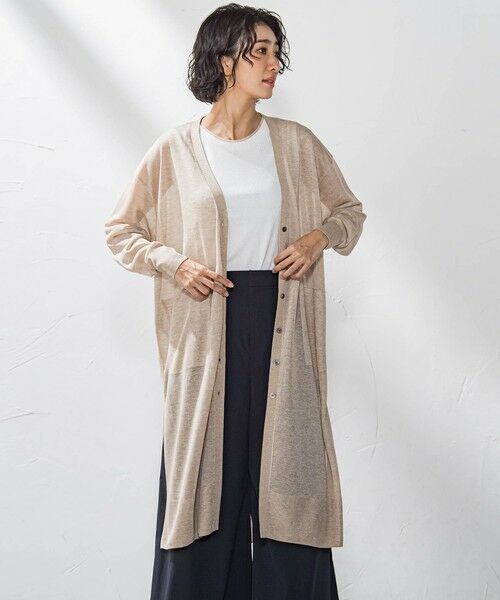 la.f...(大きいサイズ) / ラ・エフ(おおきいサイズ) カーディガン・ボレロ | 【大きいサイズ】シアーラメニット≪手洗い可能≫ | 詳細8