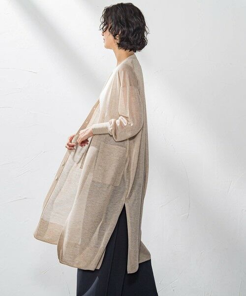 la.f...(大きいサイズ) / ラ・エフ(おおきいサイズ) カーディガン・ボレロ | 【大きいサイズ】シアーラメニット≪手洗い可能≫ | 詳細10