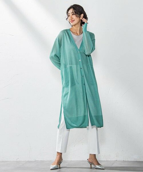 la.f...(大きいサイズ) / ラ・エフ(おおきいサイズ) カーディガン・ボレロ | 【大きいサイズ】シアーラメニット≪手洗い可能≫ | 詳細28