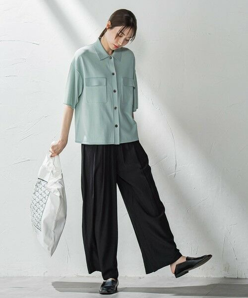 la.f...(大きいサイズ) / ラ・エフ(おおきいサイズ) ニット・セーター | 【大きいサイズ】ポケット付き襟ニット≪手洗い可能≫ | 詳細9