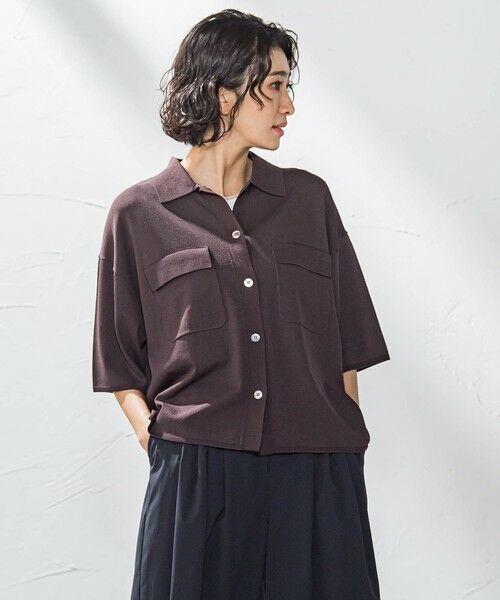 la.f...(大きいサイズ) / ラ・エフ(おおきいサイズ) ニット・セーター | 【大きいサイズ】ポケット付き襟ニット≪手洗い可能≫ | 詳細22