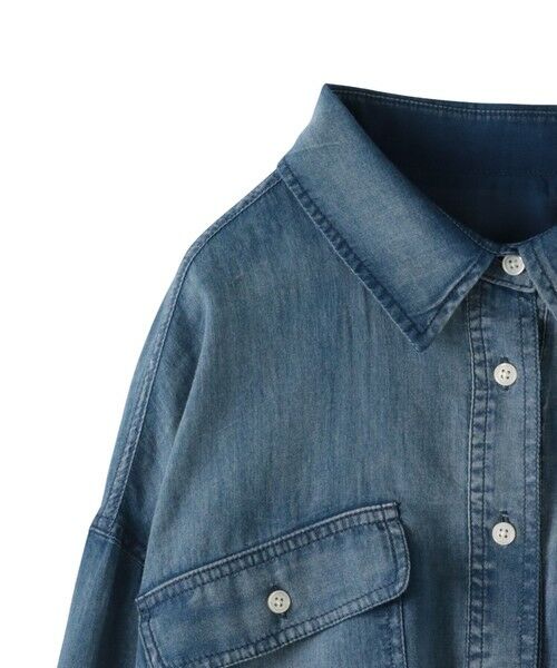 la.f...(大きいサイズ) / ラ・エフ(おおきいサイズ) シャツ・ブラウス | 【大きいサイズ】【biyori】ショート丈デニムシャツ≪手洗い可能≫ | 詳細9