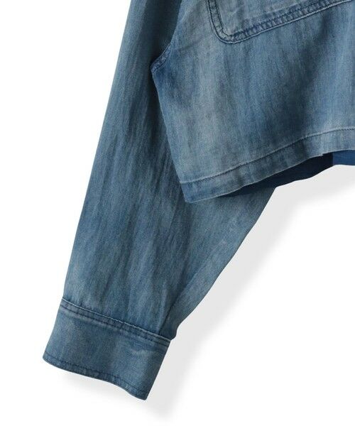 la.f...(大きいサイズ) / ラ・エフ(おおきいサイズ) シャツ・ブラウス | 【大きいサイズ】【biyori】ショート丈デニムシャツ≪手洗い可能≫ | 詳細10