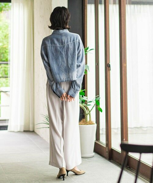 la.f...(大きいサイズ) / ラ・エフ(おおきいサイズ) シャツ・ブラウス | 【大きいサイズ】【biyori】ショート丈デニムシャツ≪手洗い可能≫ | 詳細18