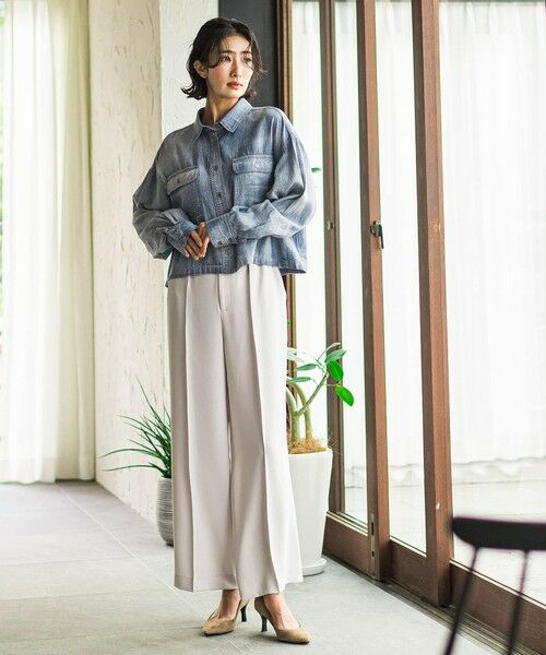 la.f...(大きいサイズ) / ラ・エフ(おおきいサイズ) シャツ・ブラウス | 【大きいサイズ】【biyori】ショート丈デニムシャツ≪手洗い可能≫ | 詳細19