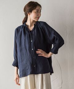 la.f...(大きいサイズ) / ラ・エフ(おおきいサイズ) シャツ・ブラウス | 【大きいサイズ】【biyori】ラミーブラウス≪洗濯機で洗える≫