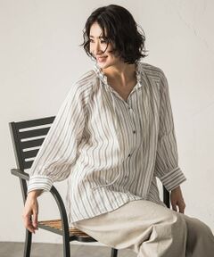 la.f...(大きいサイズ) / ラ・エフ(おおきいサイズ) シャツ・ブラウス | 【大きいサイズ】【biyori】ラミーブラウス≪洗濯機で洗える≫