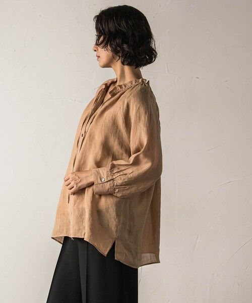 la.f...(大きいサイズ) / ラ・エフ(おおきいサイズ) シャツ・ブラウス | 【大きいサイズ】【biyori】ラミーブラウス≪洗濯機で洗える≫ | 詳細9