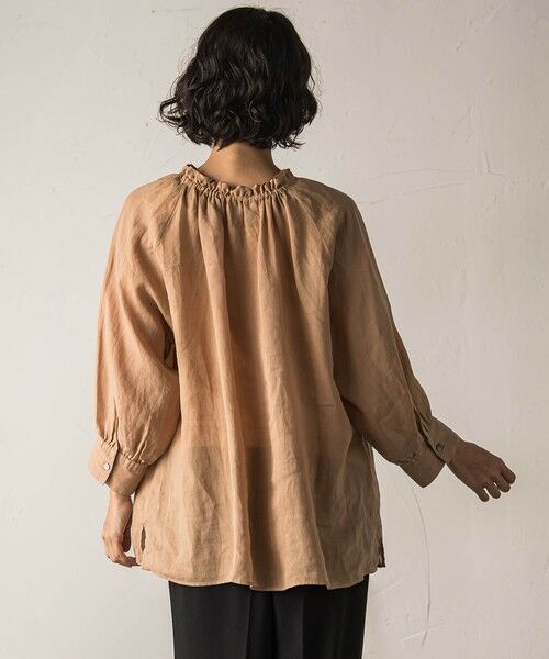 la.f...(大きいサイズ) / ラ・エフ(おおきいサイズ) シャツ・ブラウス | 【大きいサイズ】【biyori】ラミーブラウス≪洗濯機で洗える≫ | 詳細10