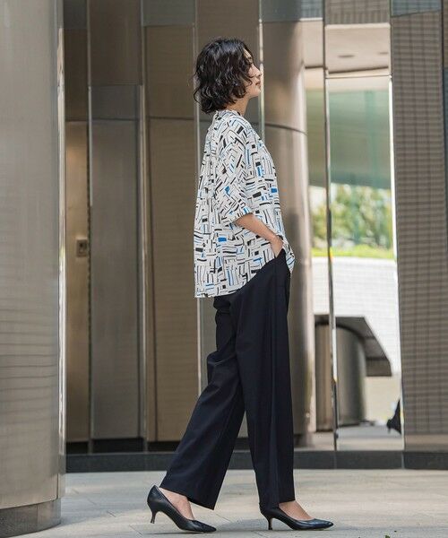 la.f...(大きいサイズ) / ラ・エフ(おおきいサイズ) シャツ・ブラウス | 【大きいサイズ】幾何柄ブラウス≪洗濯機で洗える≫ | 詳細7