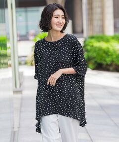 la.f...(大きいサイズ) / ラ・エフ(おおきいサイズ) シャツ・ブラウス | 【大きいサイズ】【biyori】""着心地さらっと""半袖万能フレアチュニック≪洗濯機で洗える≫