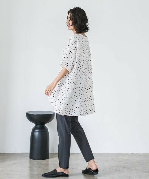 la.f...(大きいサイズ) / ラ・エフ(おおきいサイズ) シャツ・ブラウス | 【大きいサイズ】【biyori】""着心地さらっと""半袖万能フレアチュニック≪洗濯機で洗える≫ | 詳細6