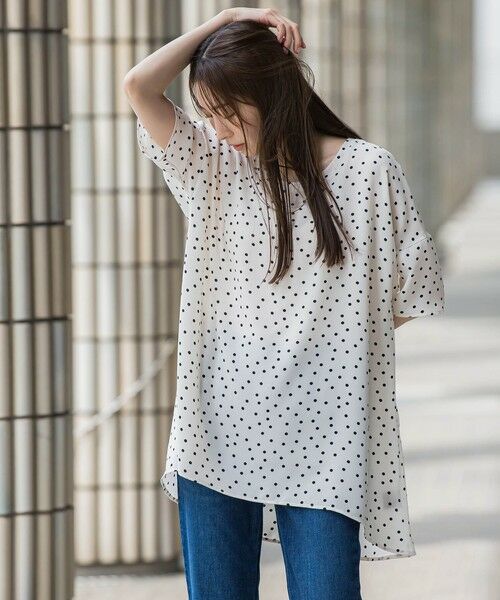 la.f...(大きいサイズ) / ラ・エフ(おおきいサイズ) シャツ・ブラウス | 【大きいサイズ】【biyori】""着心地さらっと""半袖万能フレアチュニック≪洗濯機で洗える≫ | 詳細11