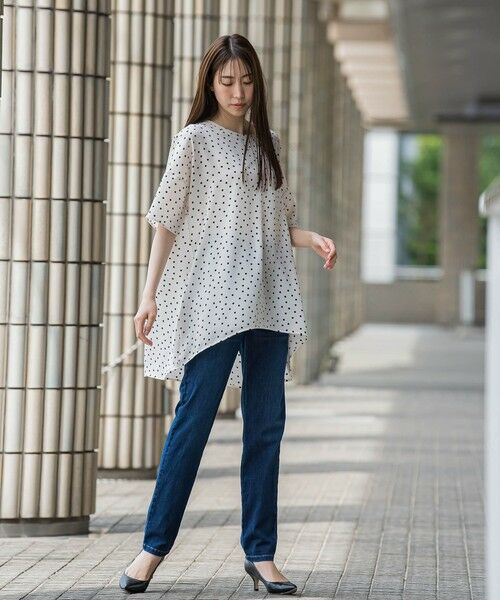 la.f...(大きいサイズ) / ラ・エフ(おおきいサイズ) シャツ・ブラウス | 【大きいサイズ】【biyori】""着心地さらっと""半袖万能フレアチュニック≪洗濯機で洗える≫ | 詳細16