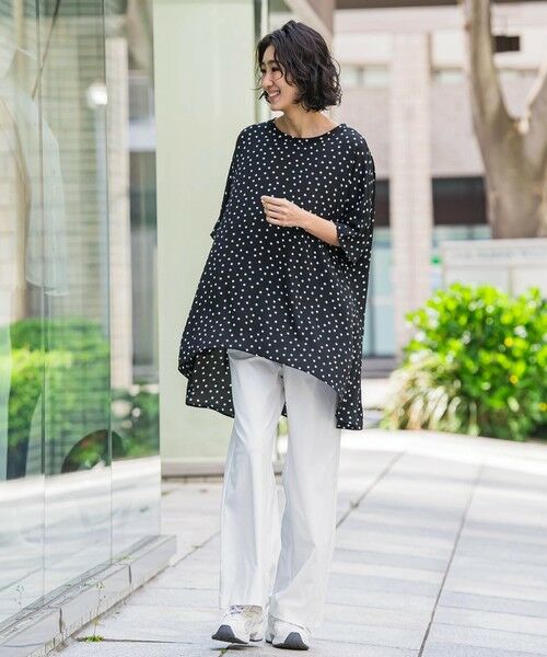 la.f...(大きいサイズ) / ラ・エフ(おおきいサイズ) シャツ・ブラウス | 【大きいサイズ】【biyori】""着心地さらっと""半袖万能フレアチュニック≪洗濯機で洗える≫ | 詳細26