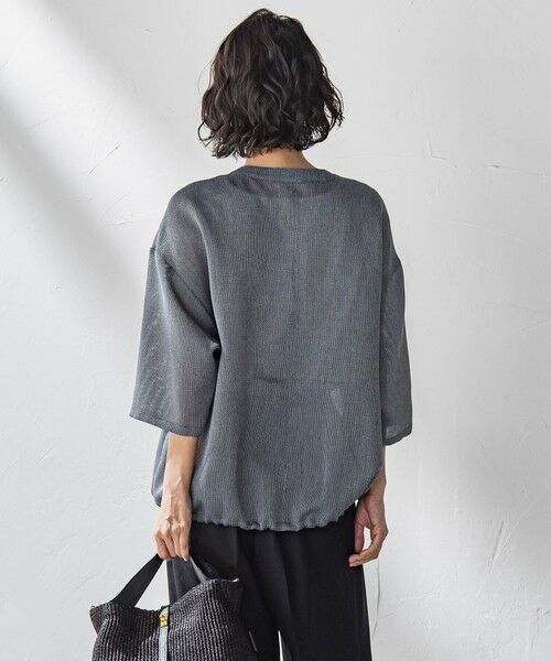 la.f...(大きいサイズ) / ラ・エフ(おおきいサイズ) テーラードジャケット | 【大きいサイズ】シャンブレーメッシュブルゾン≪手洗い可能≫ | 詳細3