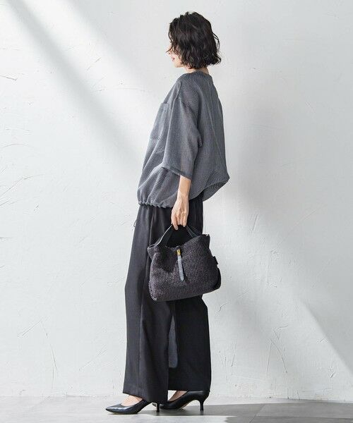 la.f...(大きいサイズ) / ラ・エフ(おおきいサイズ) テーラードジャケット | 【大きいサイズ】シャンブレーメッシュブルゾン≪手洗い可能≫ | 詳細5