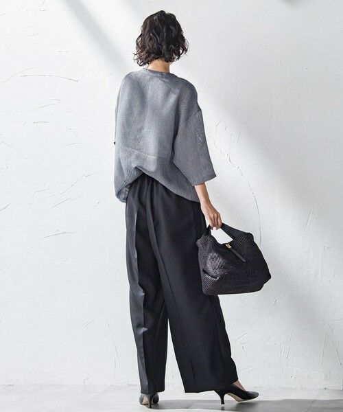 la.f...(大きいサイズ) / ラ・エフ(おおきいサイズ) テーラードジャケット | 【大きいサイズ】シャンブレーメッシュブルゾン≪手洗い可能≫ | 詳細6