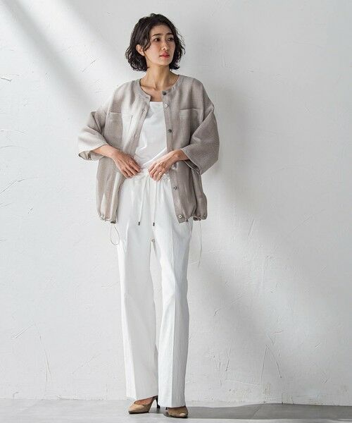 la.f...(大きいサイズ) / ラ・エフ(おおきいサイズ) テーラードジャケット | 【大きいサイズ】シャンブレーメッシュブルゾン≪手洗い可能≫ | 詳細22