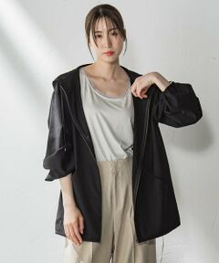 la.f...(大きいサイズ) / ラ・エフ(おおきいサイズ) テーラードジャケット | 【大きいサイズ】梅雨時期も安心、撥水パーカー≪洗濯機で洗える≫