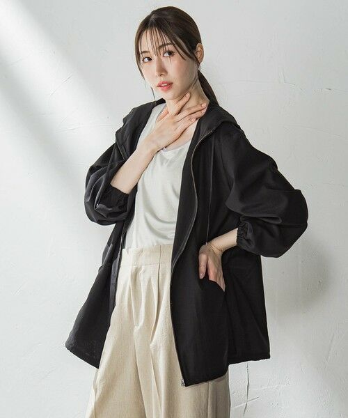 la.f...(大きいサイズ) / ラ・エフ(おおきいサイズ) テーラードジャケット | 【大きいサイズ】梅雨時期も安心、撥水パーカー≪洗濯機で洗える≫ | 詳細3