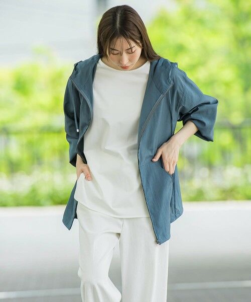 la.f...(大きいサイズ) / ラ・エフ(おおきいサイズ) テーラードジャケット | 【大きいサイズ】梅雨時期も安心、撥水パーカー≪洗濯機で洗える≫ | 詳細16