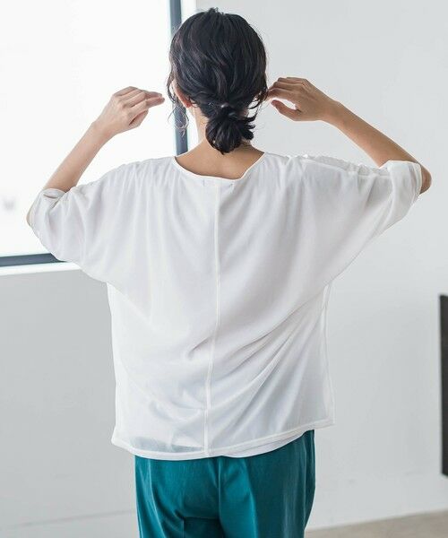 la.f...(大きいサイズ) / ラ・エフ(おおきいサイズ) カットソー | 【大きいサイズ】トリコットシフォンカットソー≪洗濯機で洗える≫ | 詳細3