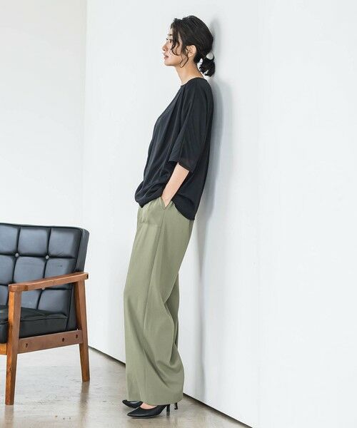 la.f...(大きいサイズ) / ラ・エフ(おおきいサイズ) カットソー | 【大きいサイズ】トリコットシフォンカットソー≪洗濯機で洗える≫ | 詳細13