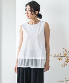 la.f...(大きいサイズ) / ラ・エフ(おおきいサイズ) キャミソール・チューブトップ | 【大きいサイズ】切り替えタンク≪洗濯機で洗える≫