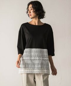 la.f...(大きいサイズ) / ラ・エフ(おおきいサイズ) カットソー | 【大きいサイズ】【biyori】""裾に咲くレース""日常がさりげなくときめきくカットソー≪洗濯機で洗える≫