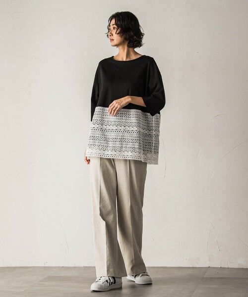 la.f...(大きいサイズ) / ラ・エフ(おおきいサイズ) カットソー | 【大きいサイズ】【biyori】""裾に咲くレース""日常がさりげなくときめきくカットソー≪洗濯機で洗える≫ | 詳細22