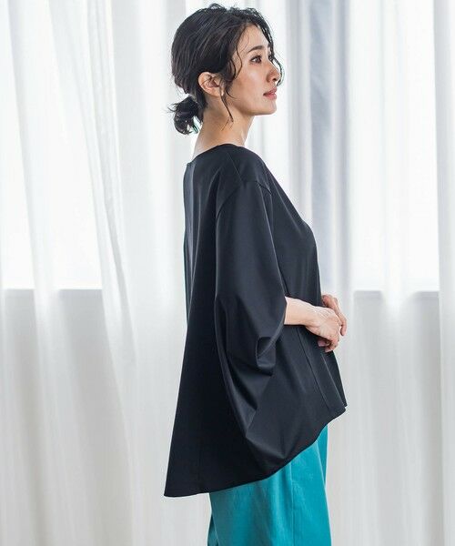 la.f...(大きいサイズ) / ラ・エフ(おおきいサイズ) カットソー | 【大きいサイズ】ハリプルジャージカットソー≪洗濯機で洗える≫ | 詳細2