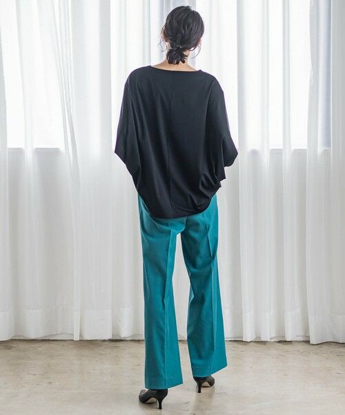 la.f...(大きいサイズ) / ラ・エフ(おおきいサイズ) カットソー | 【大きいサイズ】ハリプルジャージカットソー≪洗濯機で洗える≫ | 詳細6